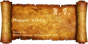 Megyes Viola névjegykártya
